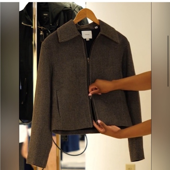 Vince Zip Front Cotton Blend Jacket Size SP - Picture 4 of 7